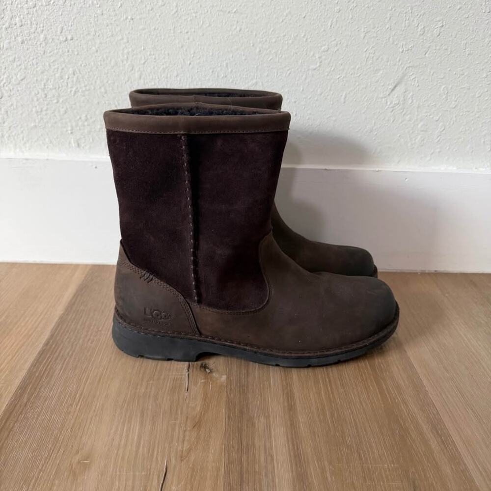 Men’s UGG Foerster Boots Waterproof Brown Leather Size 9